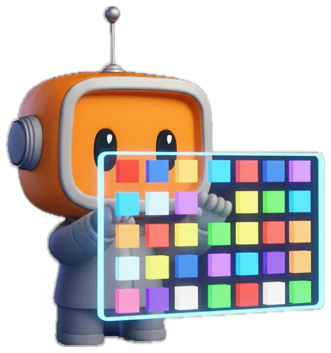 Braulio organizando tareas en un tablero de colores