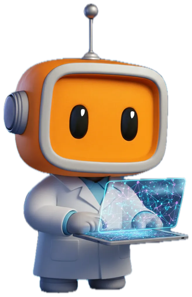 Braulio trabajando en un portátil holográfico